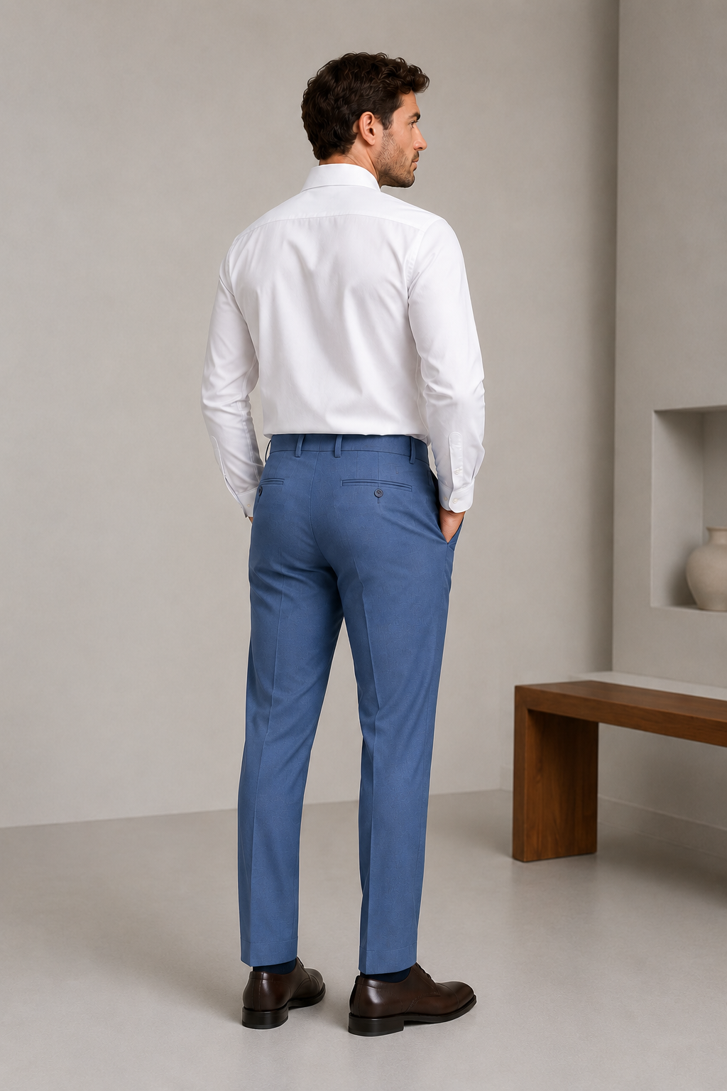 Calça Social Masculina Slim Magnetada com Elastano