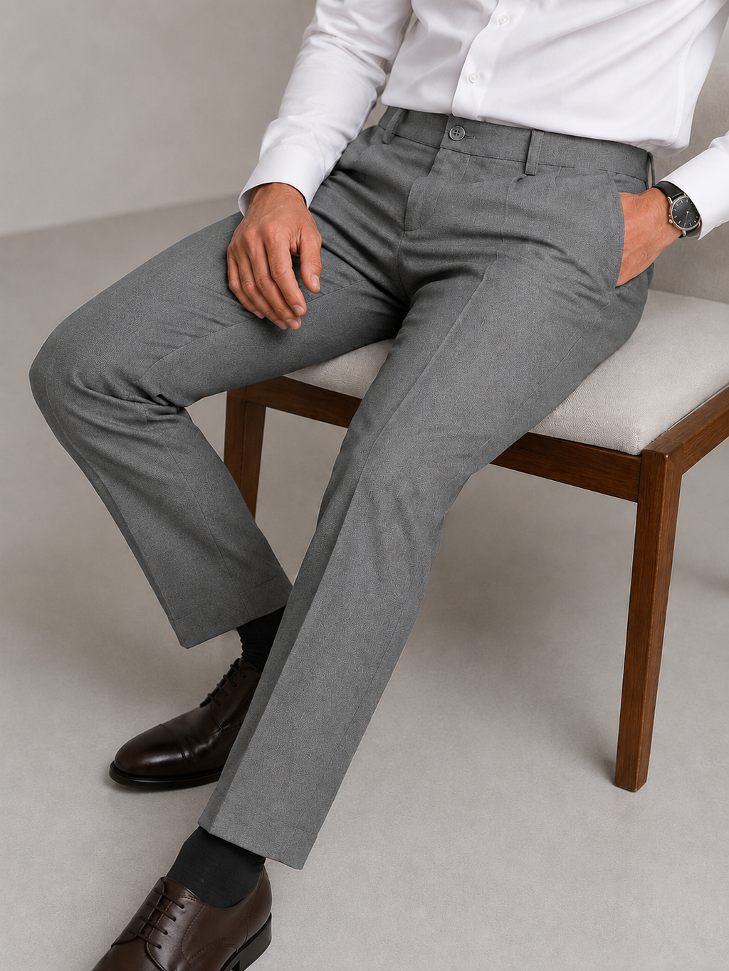 Calça Social Masculina Slim Magnetada com Elastano