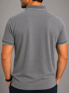 Polo Masculina Algodão Piquet com Elastano