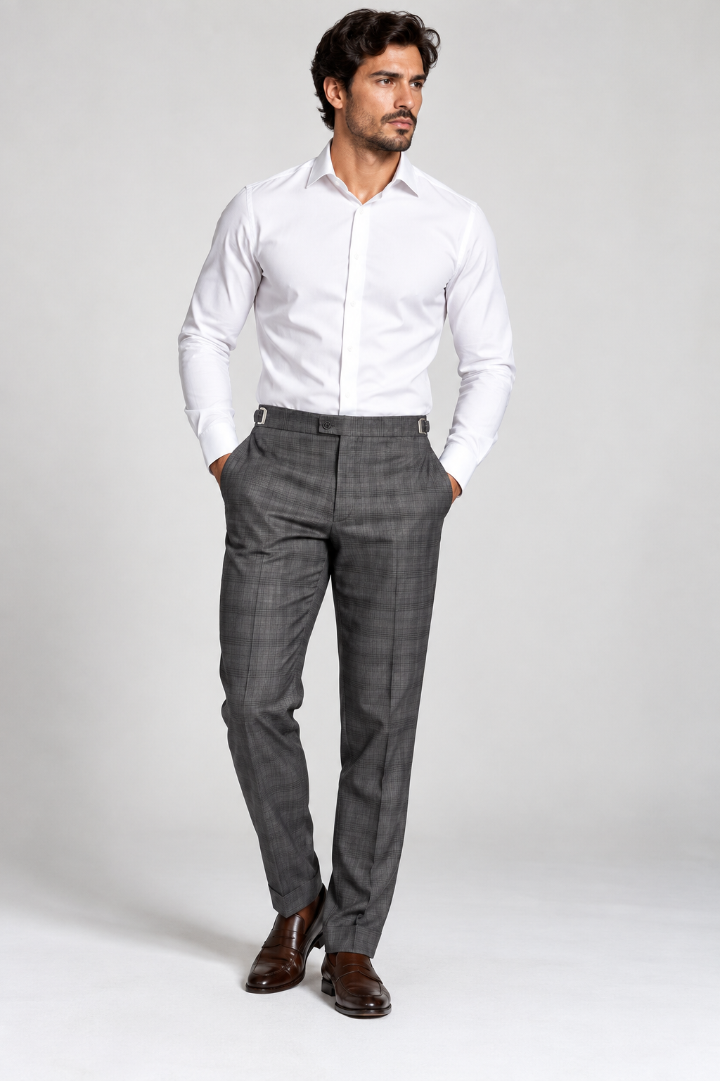 Calça Social Masculina Poliviscose com Ajustador Lateral