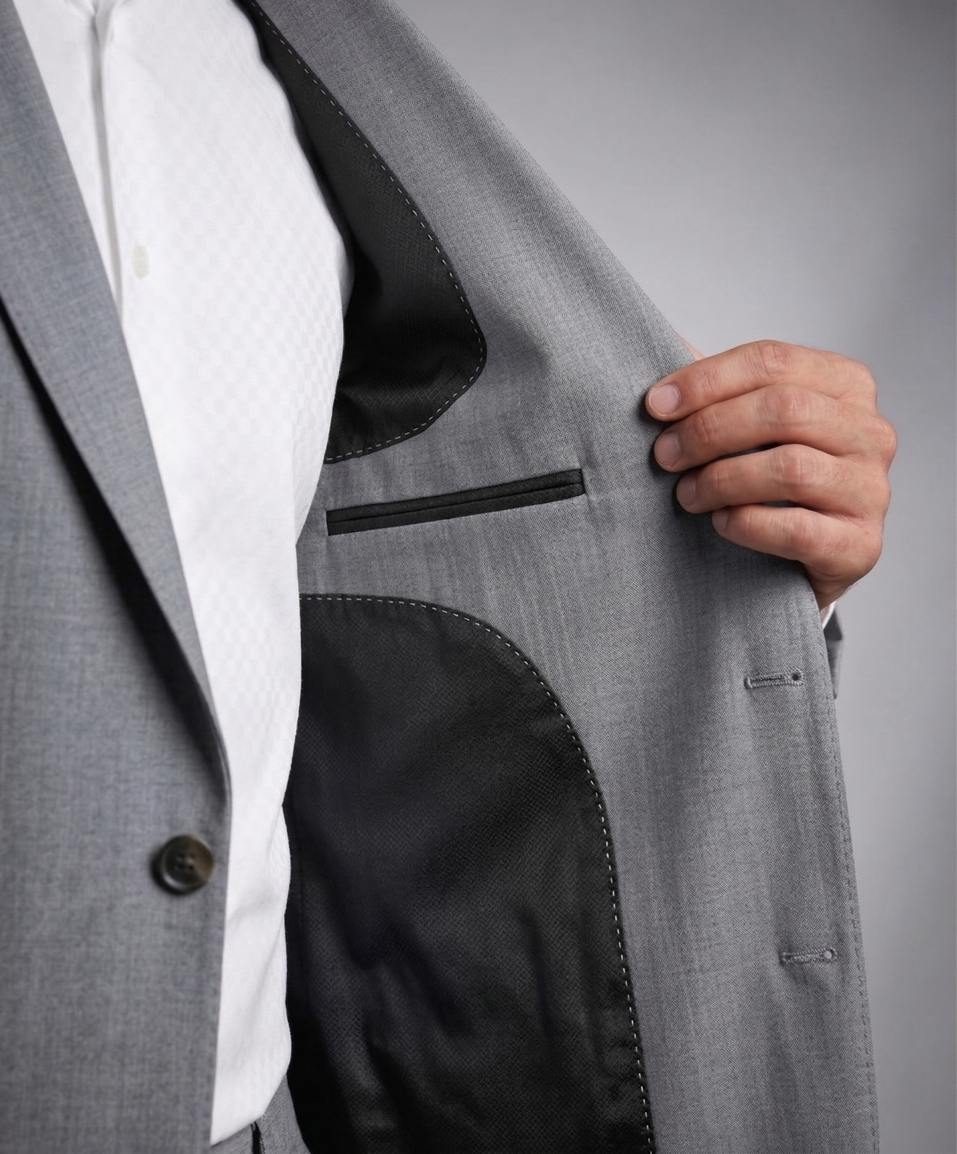 Costume Poliéster Cinza Quadrile