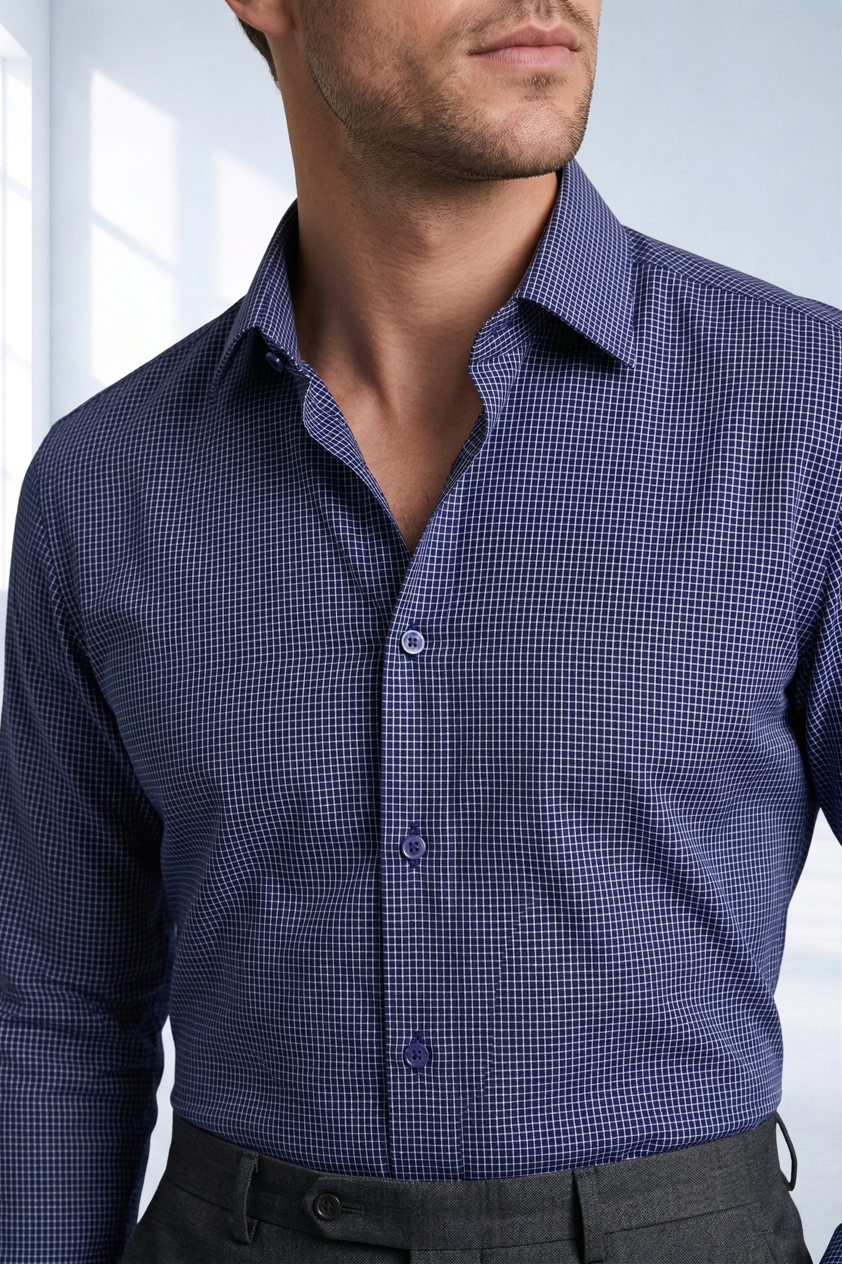Camisa Social Masculina Xadrez