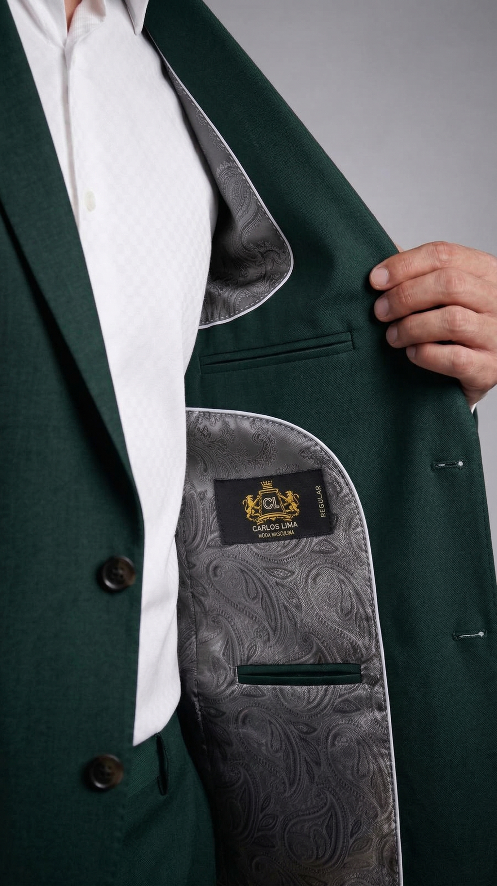 Costume Poliviscose Verde Escuro