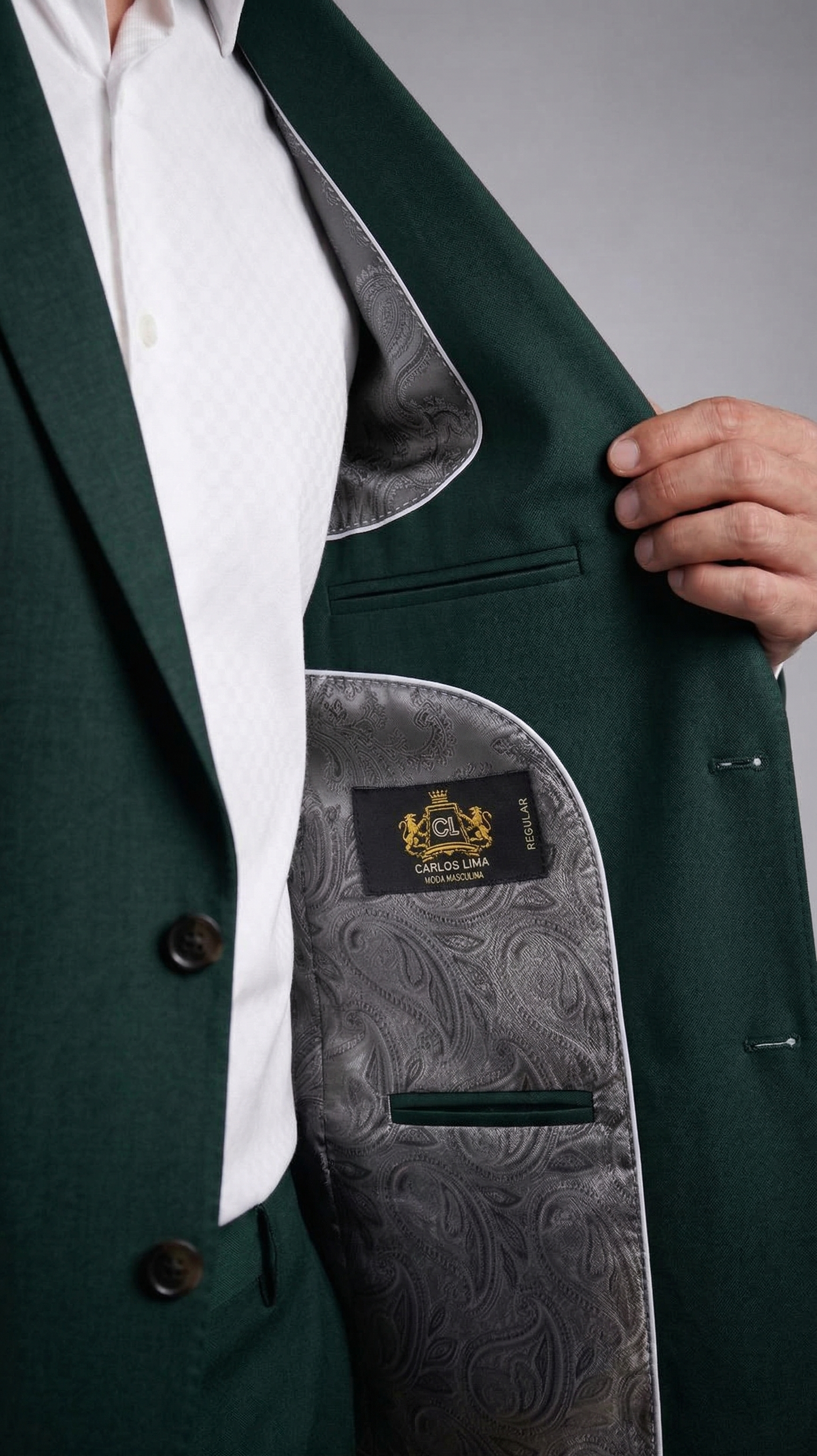 Costume Poliviscose Verde Escuro