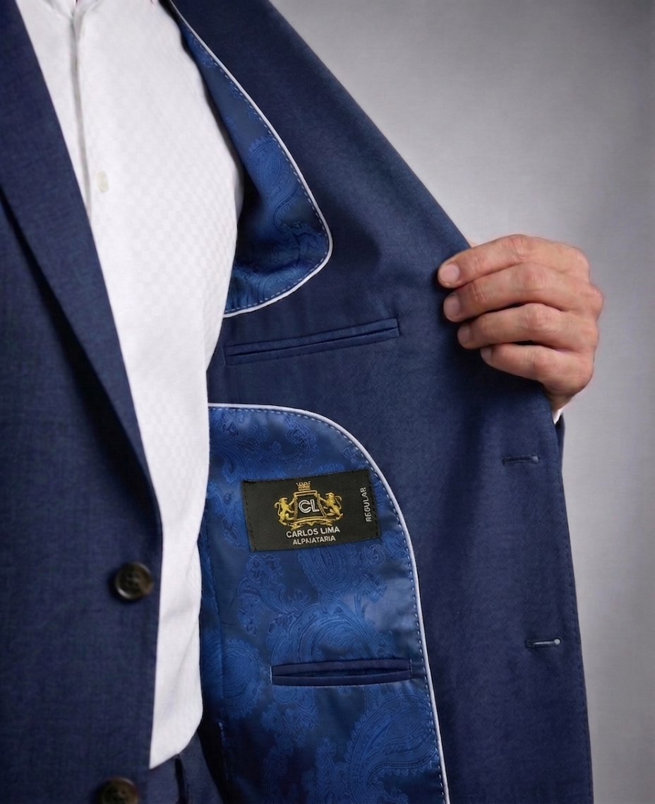 Costume Poliviscose Azul Royal Escuro