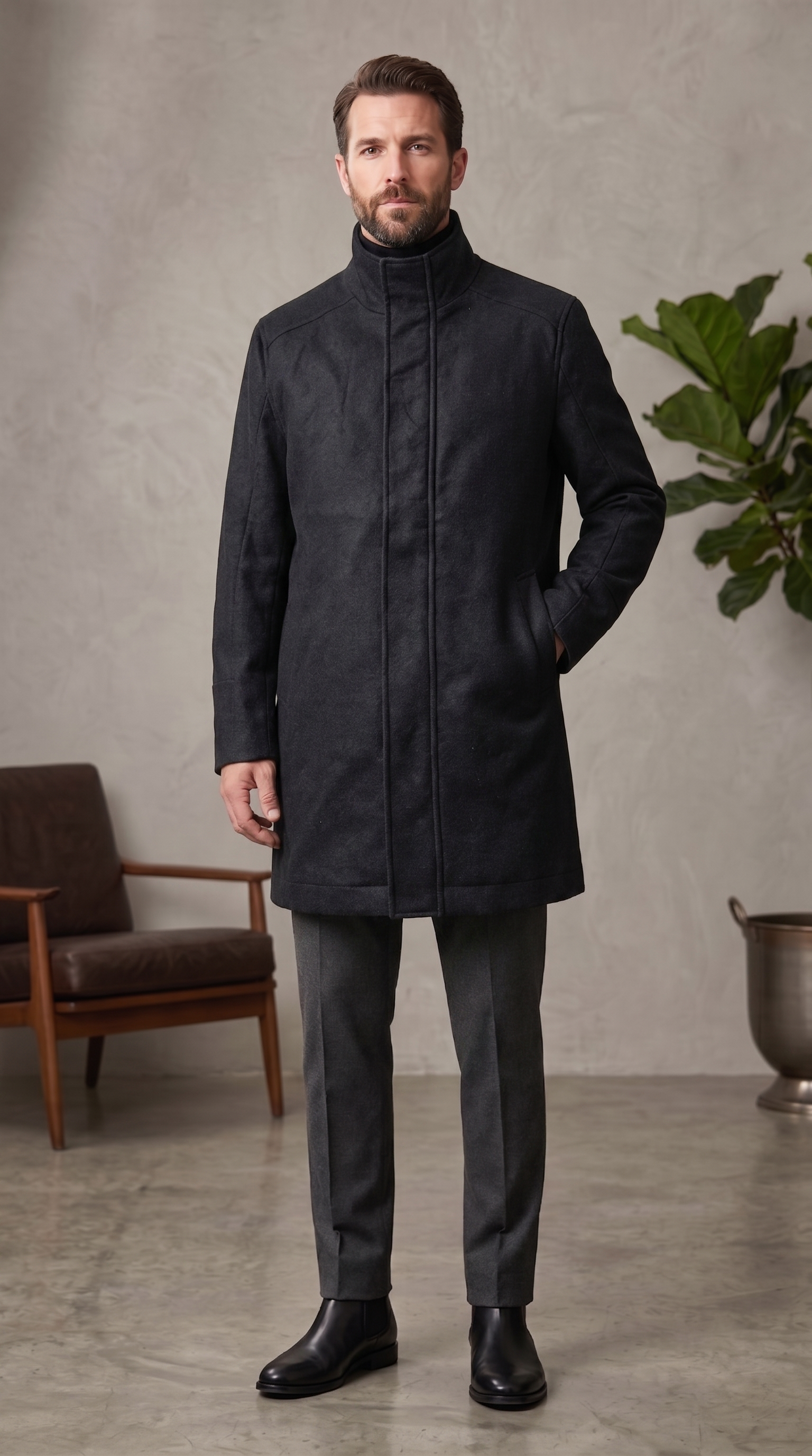 Sobretudo Masculino Premium Preto