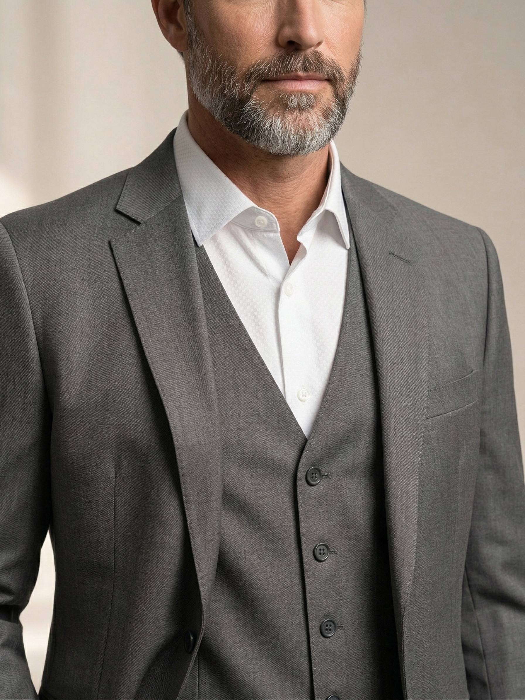 Terno Poliéster Premium Cinza Médio