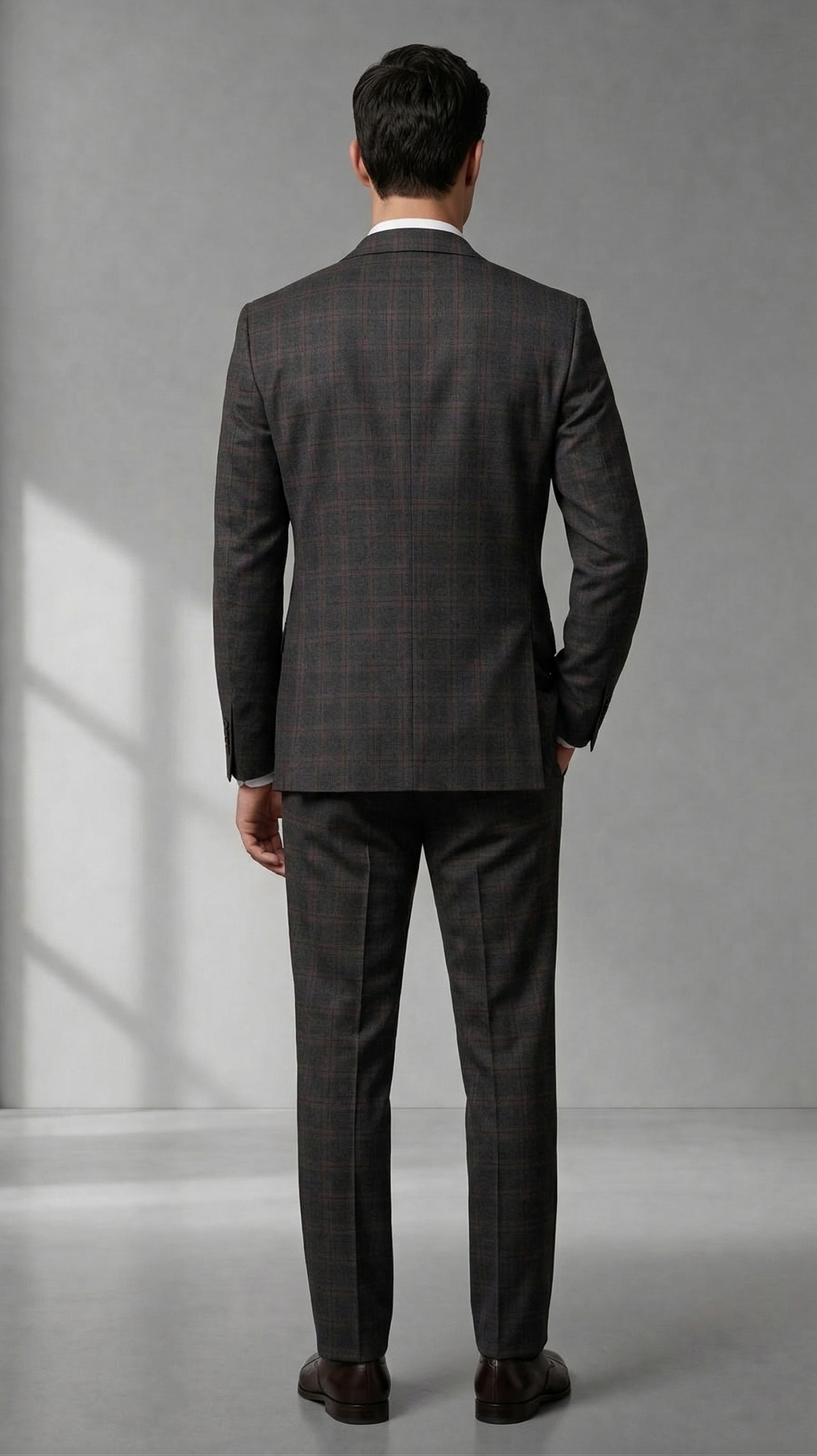 Terno Poliviscose Quadrile Cinza Chumbo