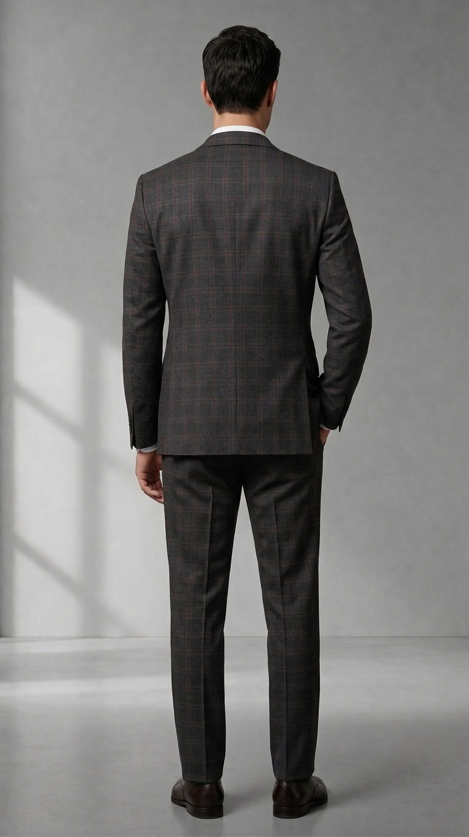 Terno Poliviscose Quadrile Cinza Chumbo