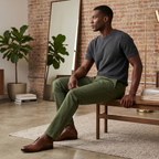 Calça Sarja Masculina Verde