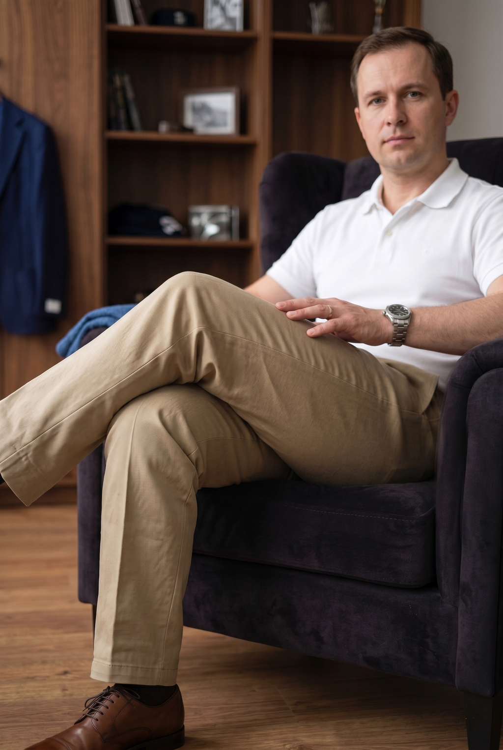 Calça Sarja Masculina Bege