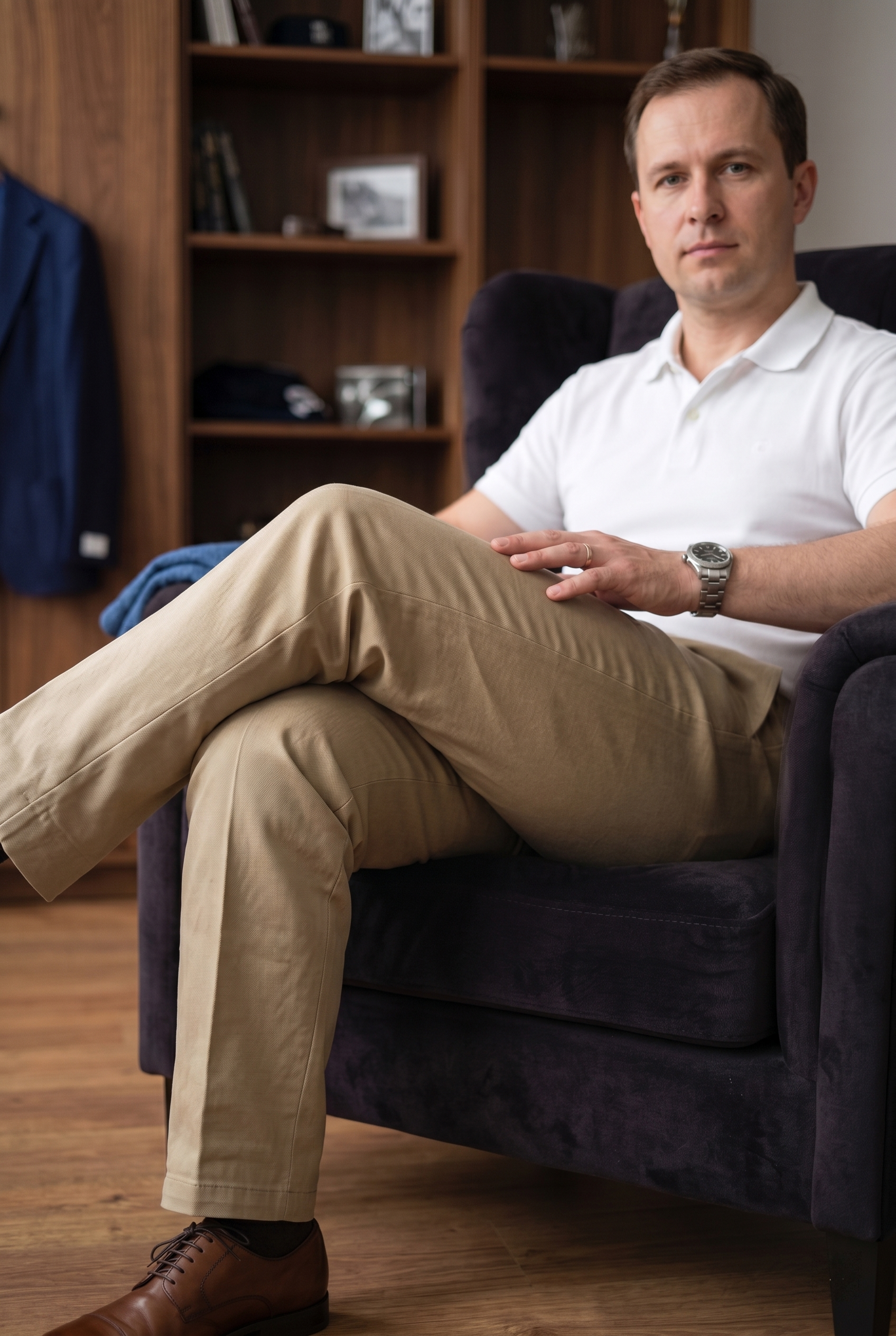 Calça Sarja Masculina Bege