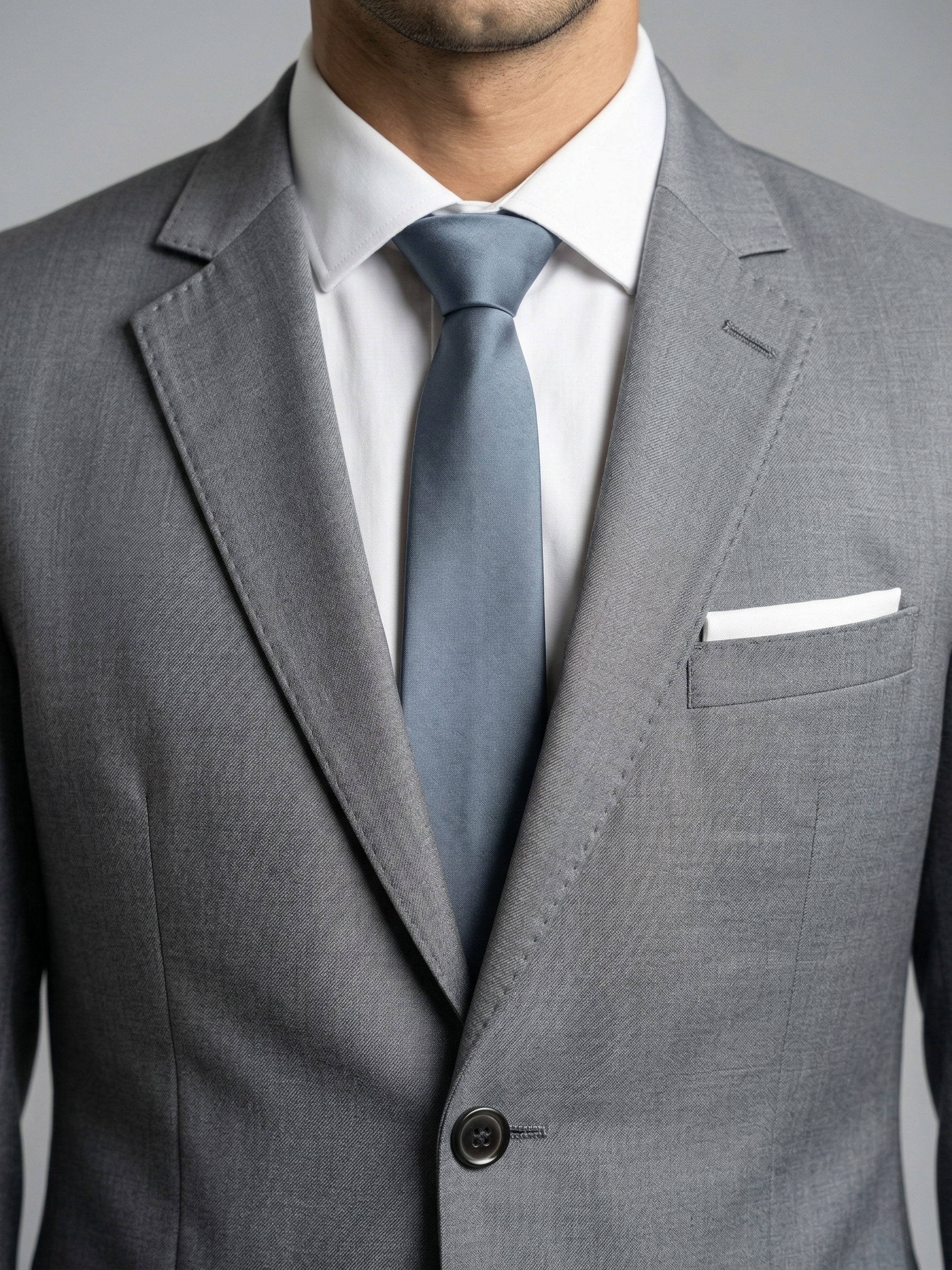 Costume Poliviscose Cinza Médio