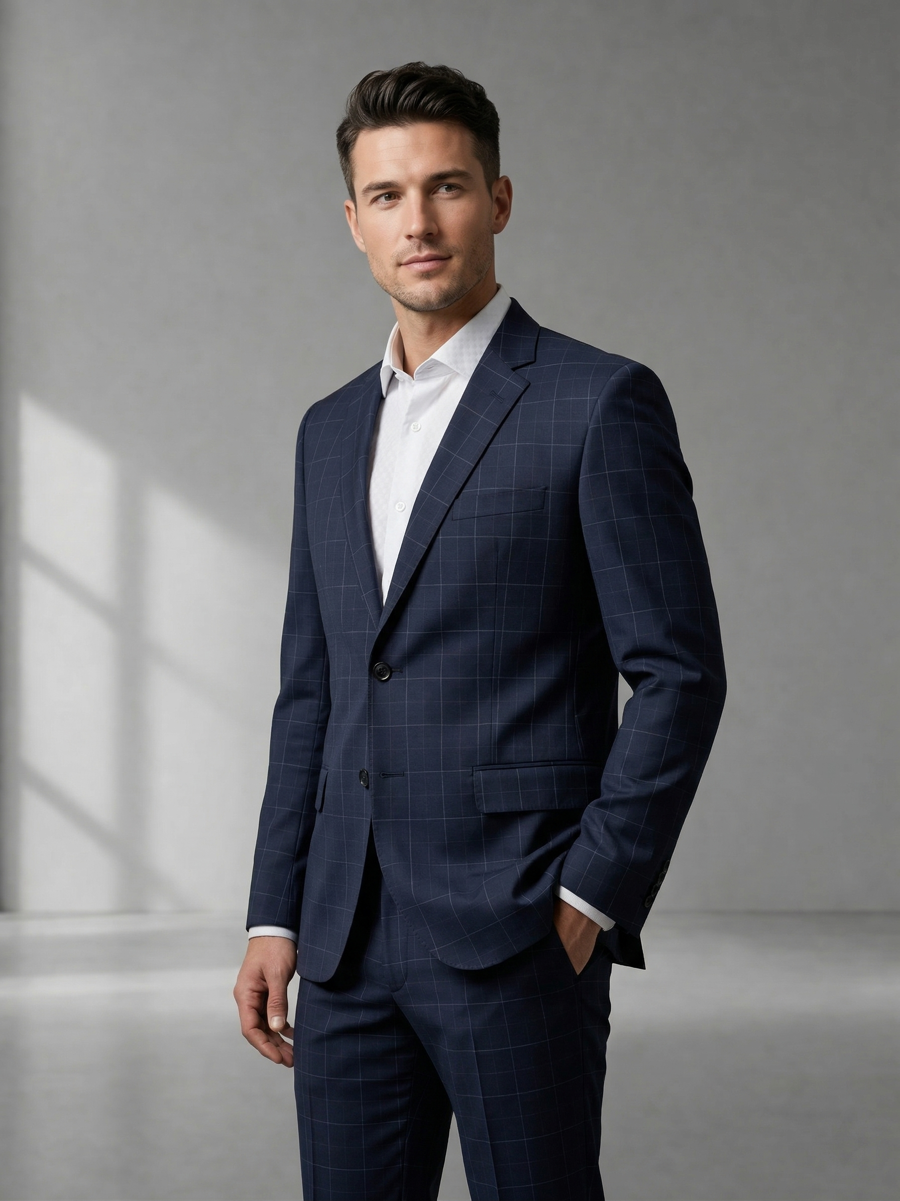 Costume Poliviscose Azul Marinho Quadrile