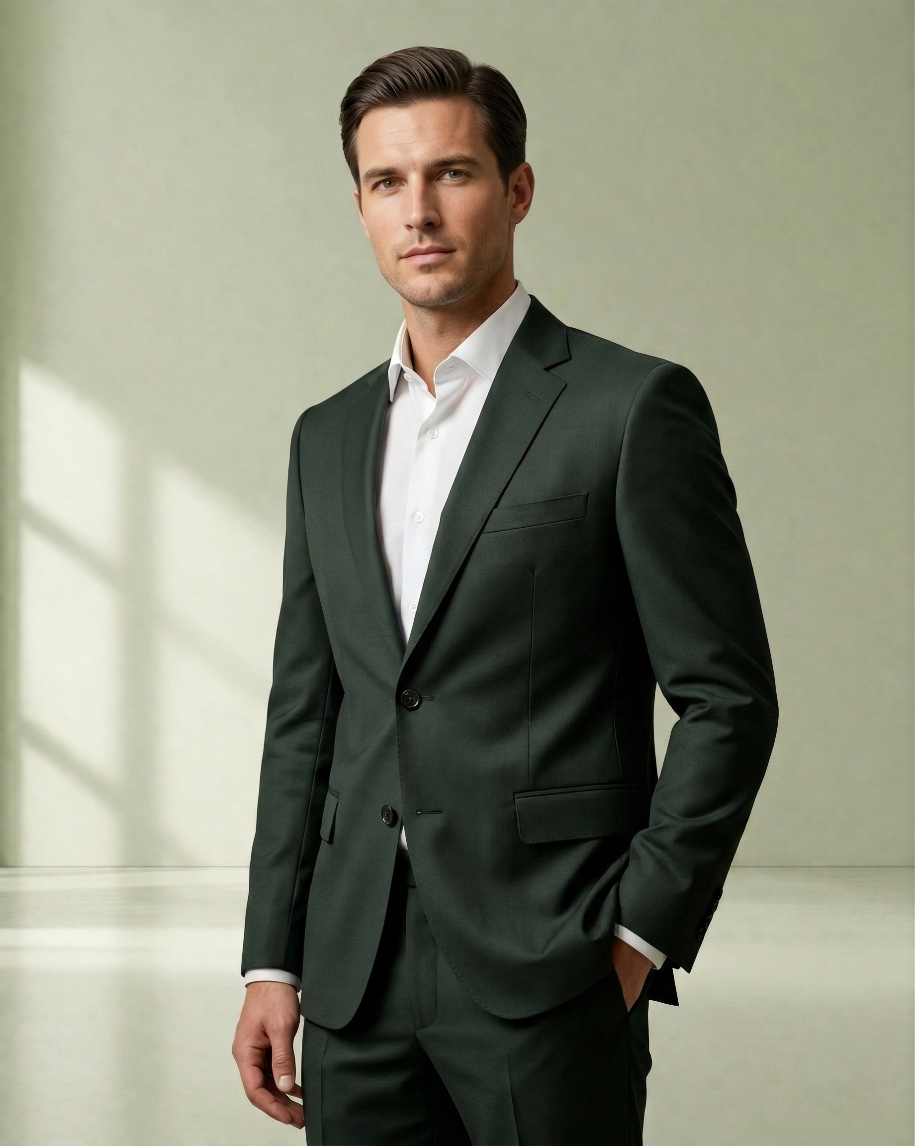 Costume Poliviscose Verde Escuro