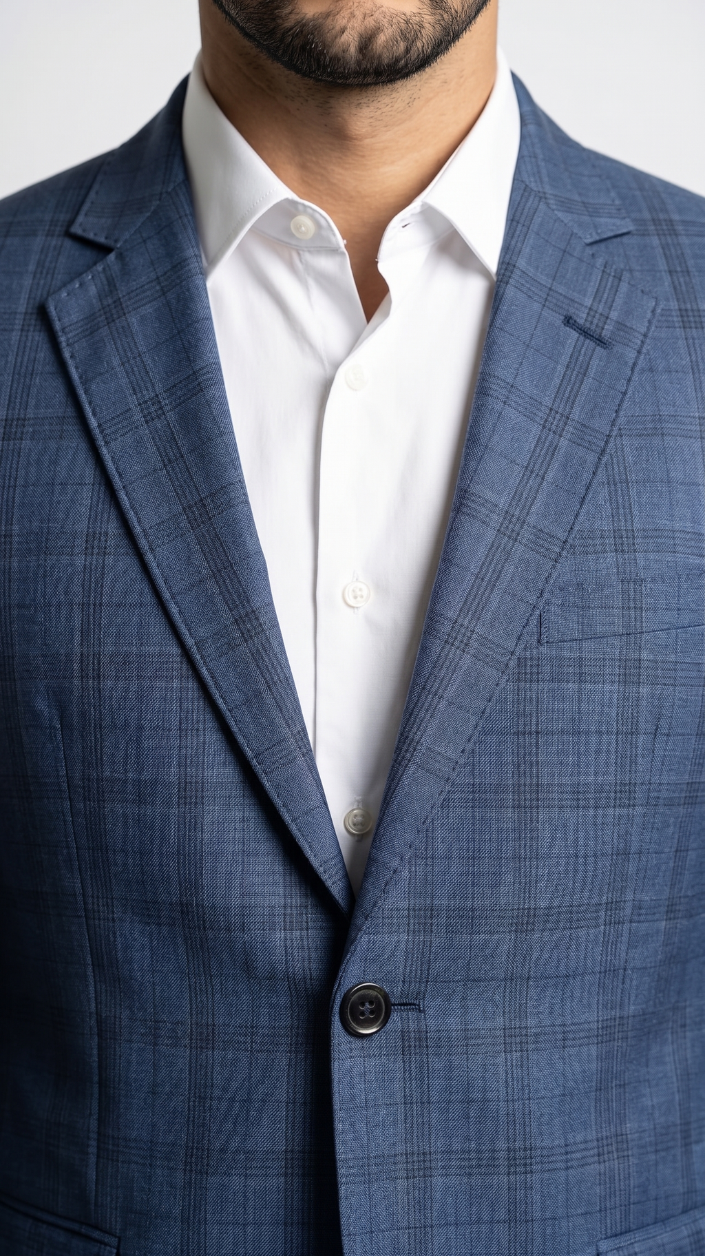 Costume Poliviscose Azul Quadrile