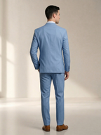 Costume Poliviscose Azul Bebê