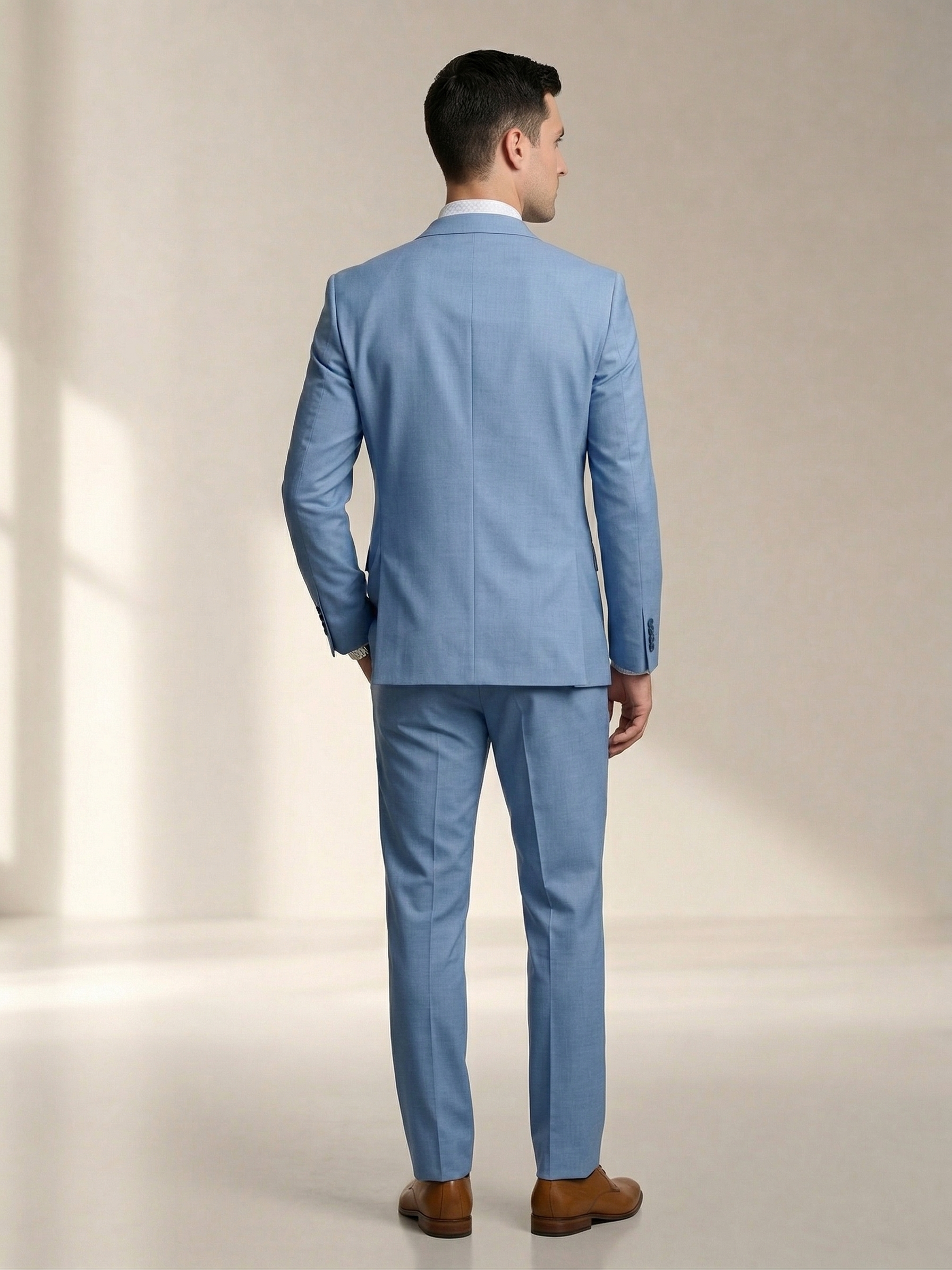 Costume Poliviscose Azul Bebê