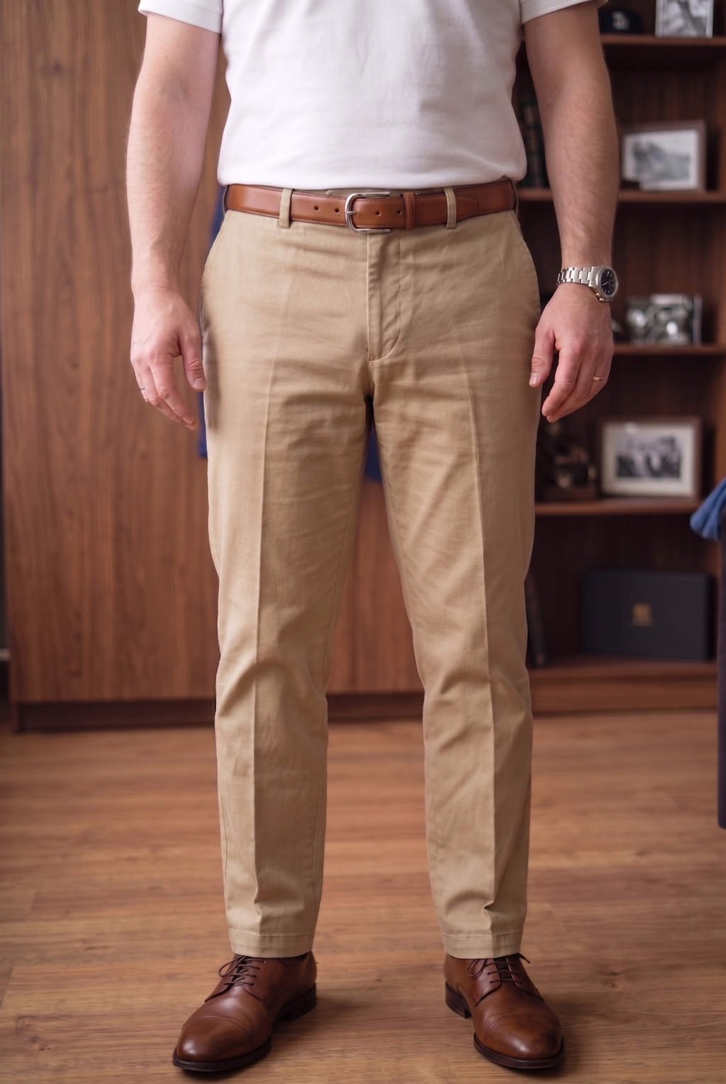 Calça Sarja Masculina Bege