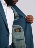 Costume Poliviscose Lapela de Bico Italiano Verde