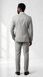 Costume Poliviscose Cinza Claro Mescla