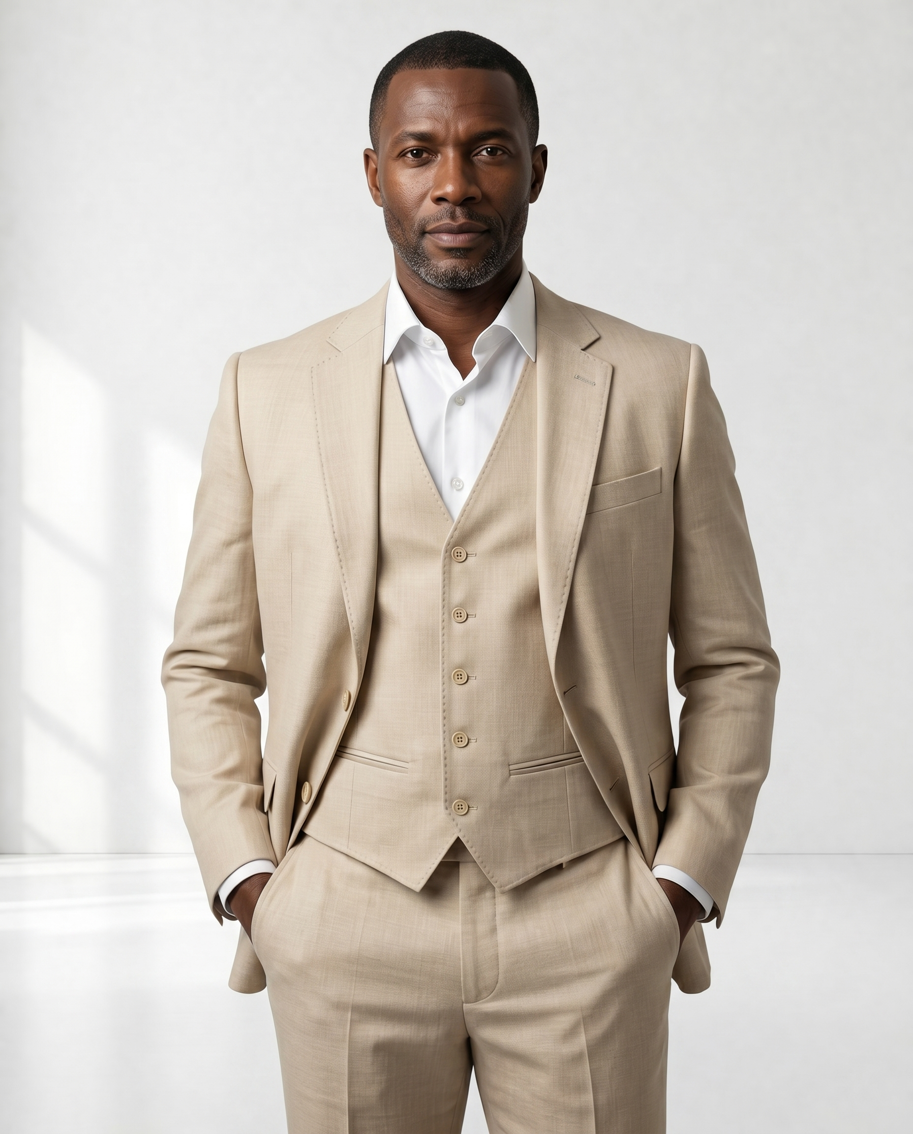 Terno Poliviscose Bege Riviera