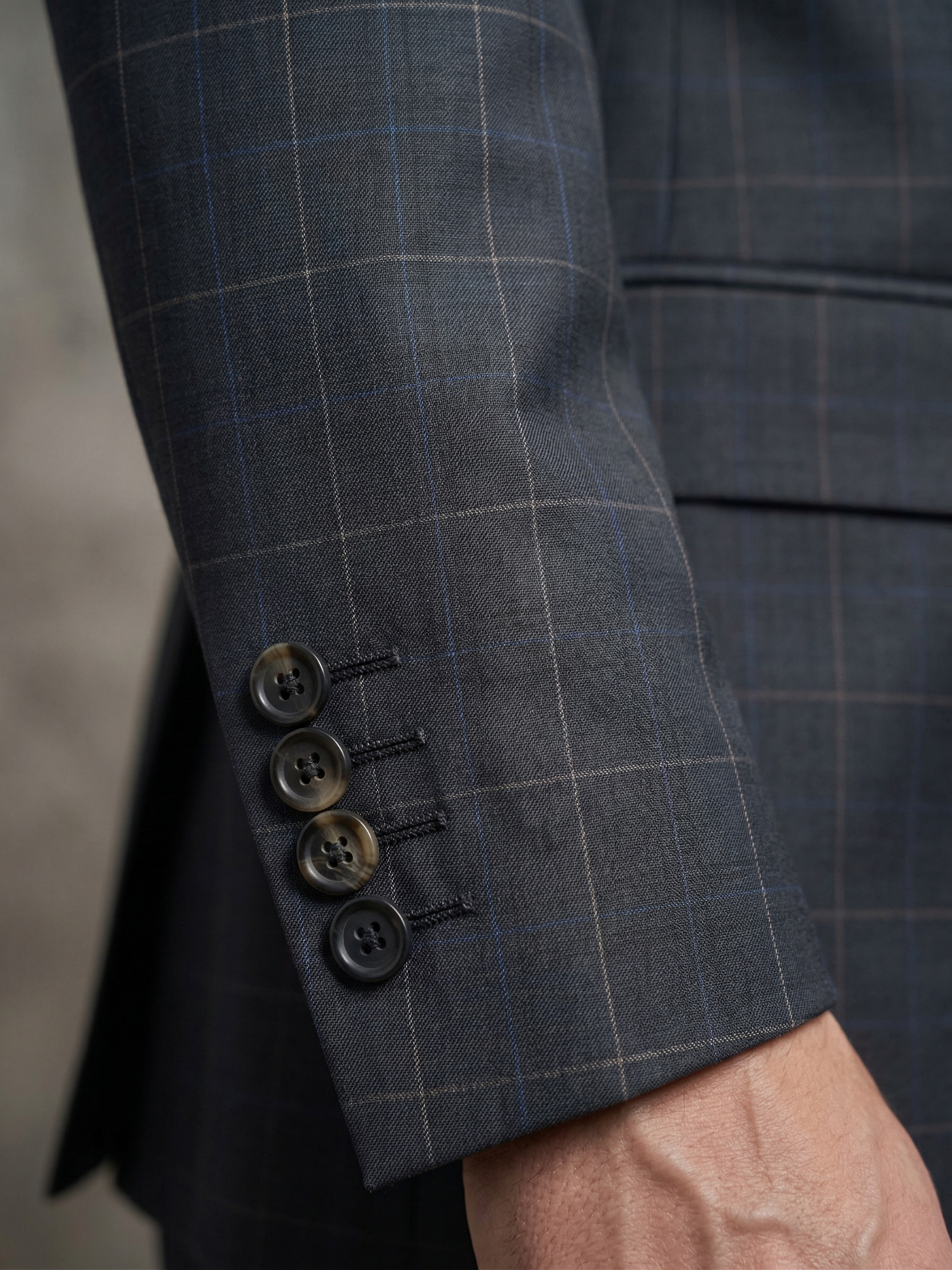 Costume Poliviscose Cinza Quadrile