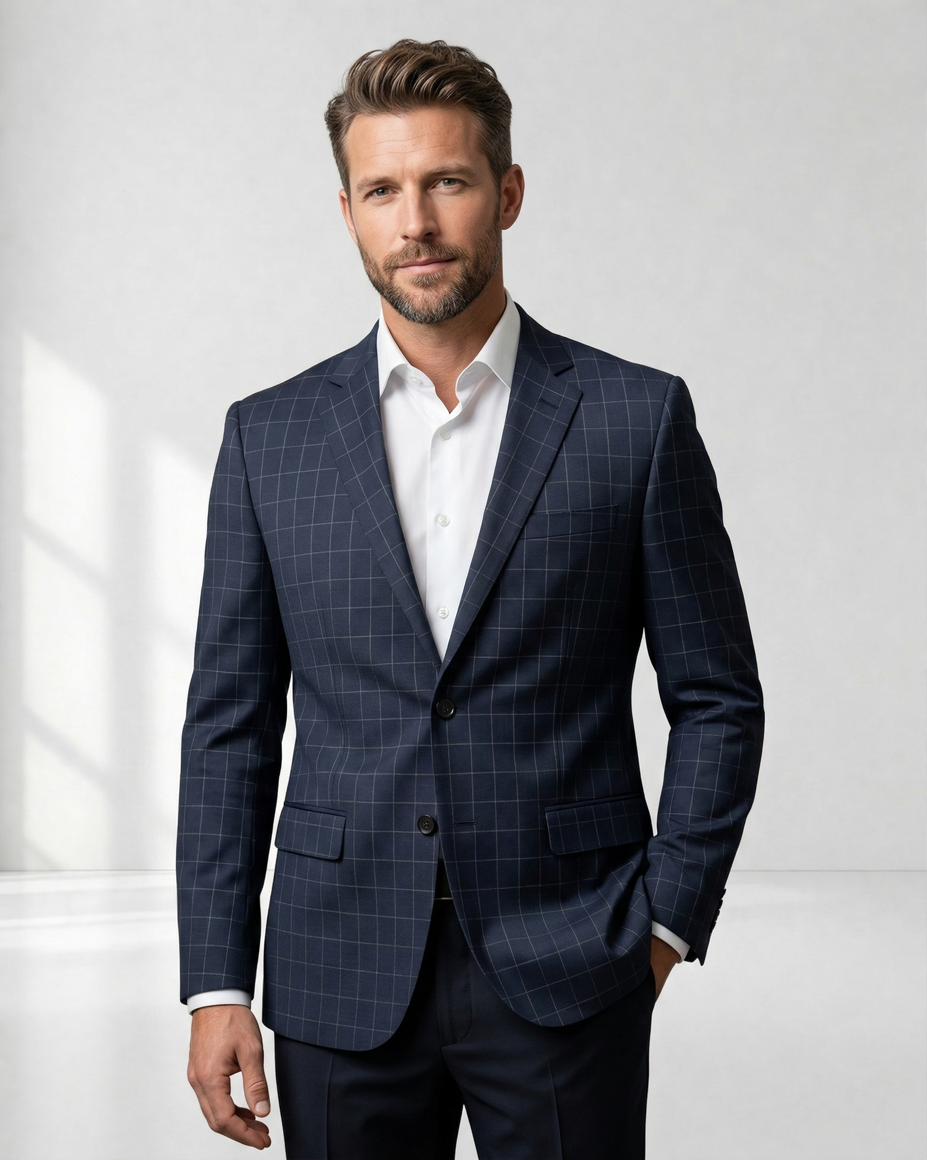 Costume Poliviscose Azul Noite Quadrile