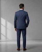 Costume Poliviscose Azul Quadrile