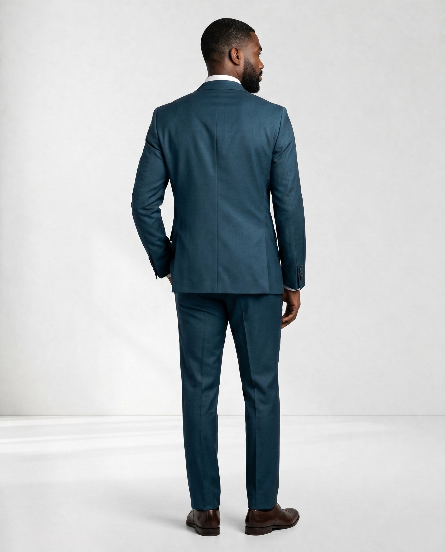 Costume Poliviscose Lapela de Bico Italiano Verde