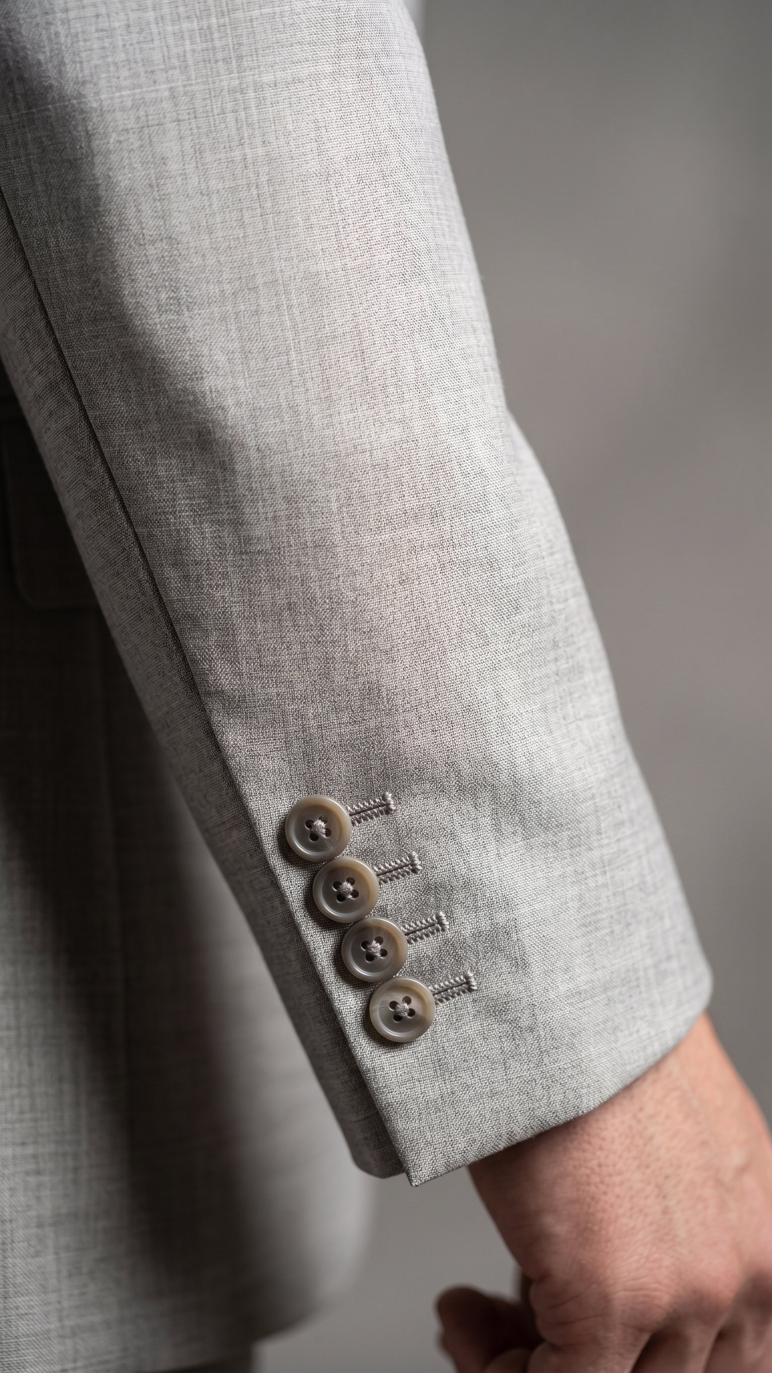 Terno Poliviscose Cinza Claro Mescla