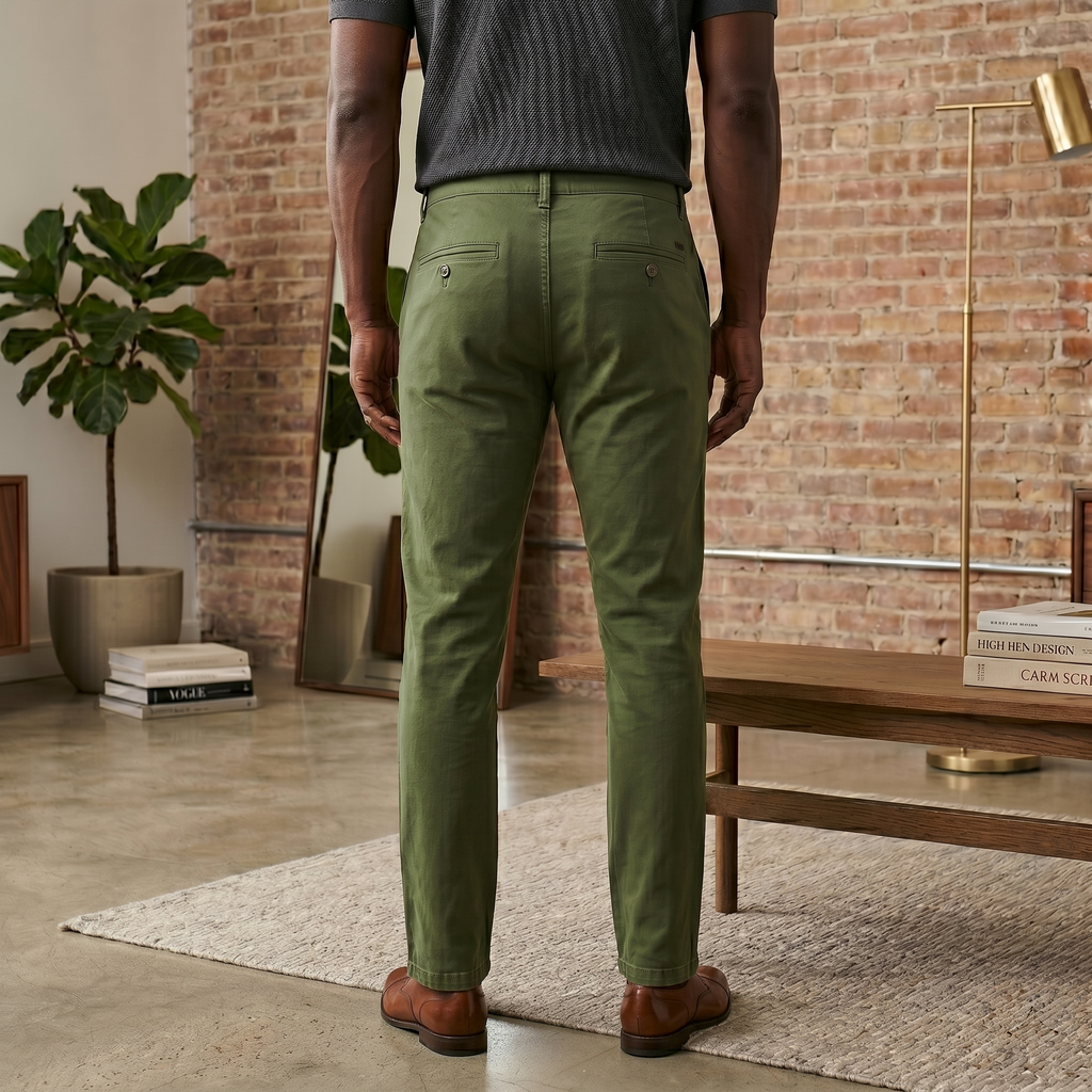 Calça Sarja Masculina Verde