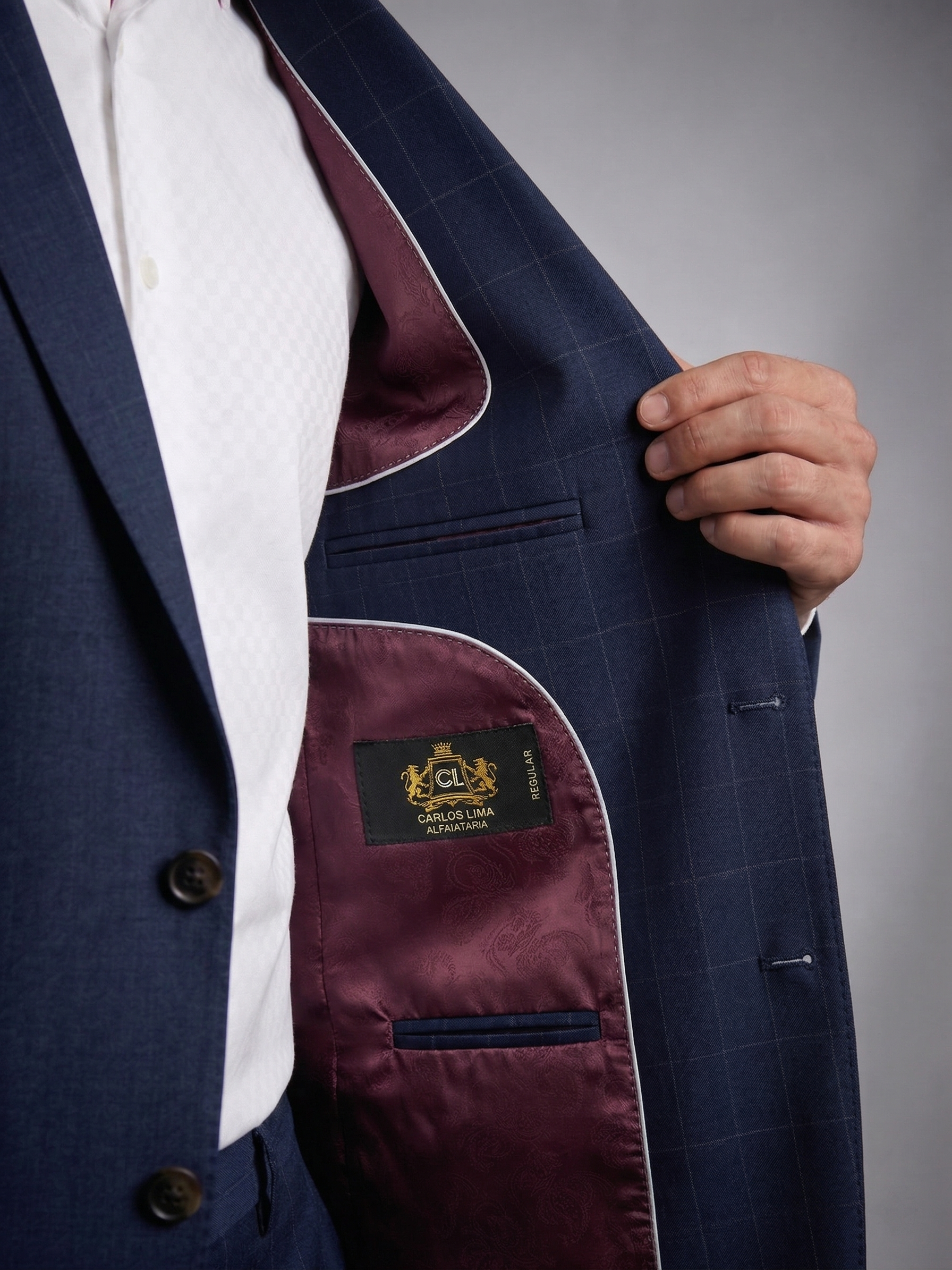 Costume Poliviscose Azul Marinho Quadrile