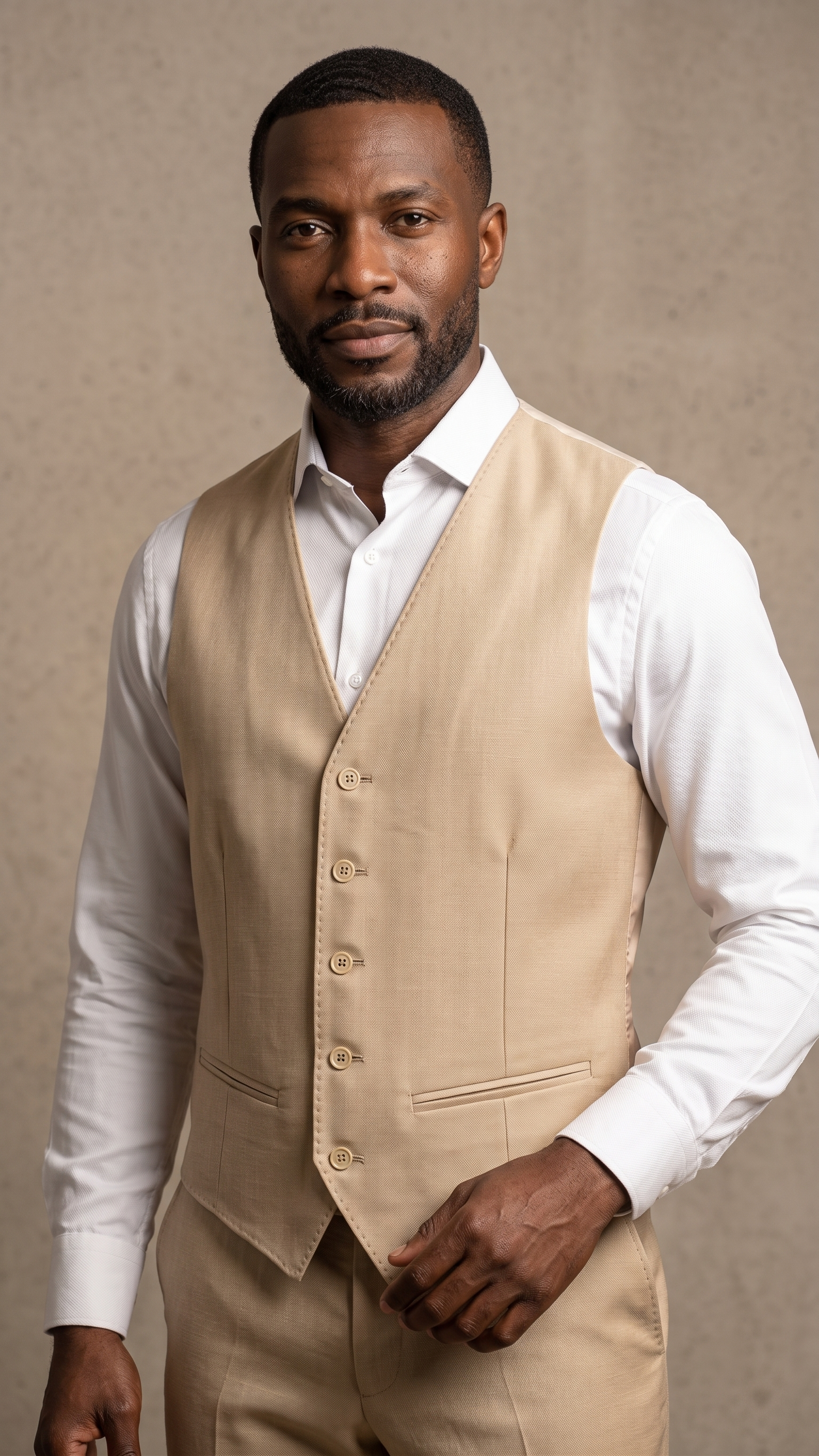 Terno Poliviscose Bege Riviera