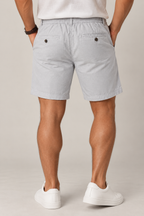 Bermuda Masculina Visco Linho Cinza Claro
