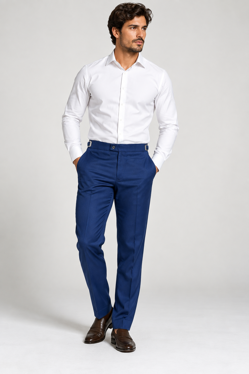 Calça Social Masculina Poliviscose com Ajustador Lateral