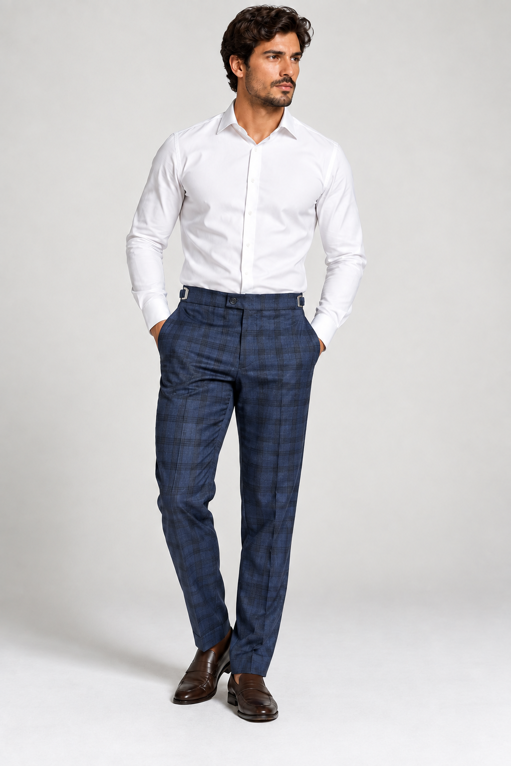 Calça Social Masculina Poliviscose com Ajustador Lateral