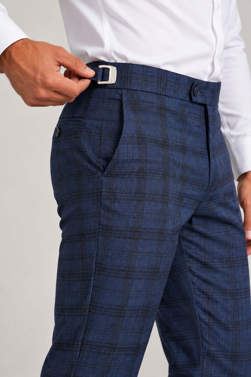Calça Social Masculina Poliviscose com Ajustador Lateral