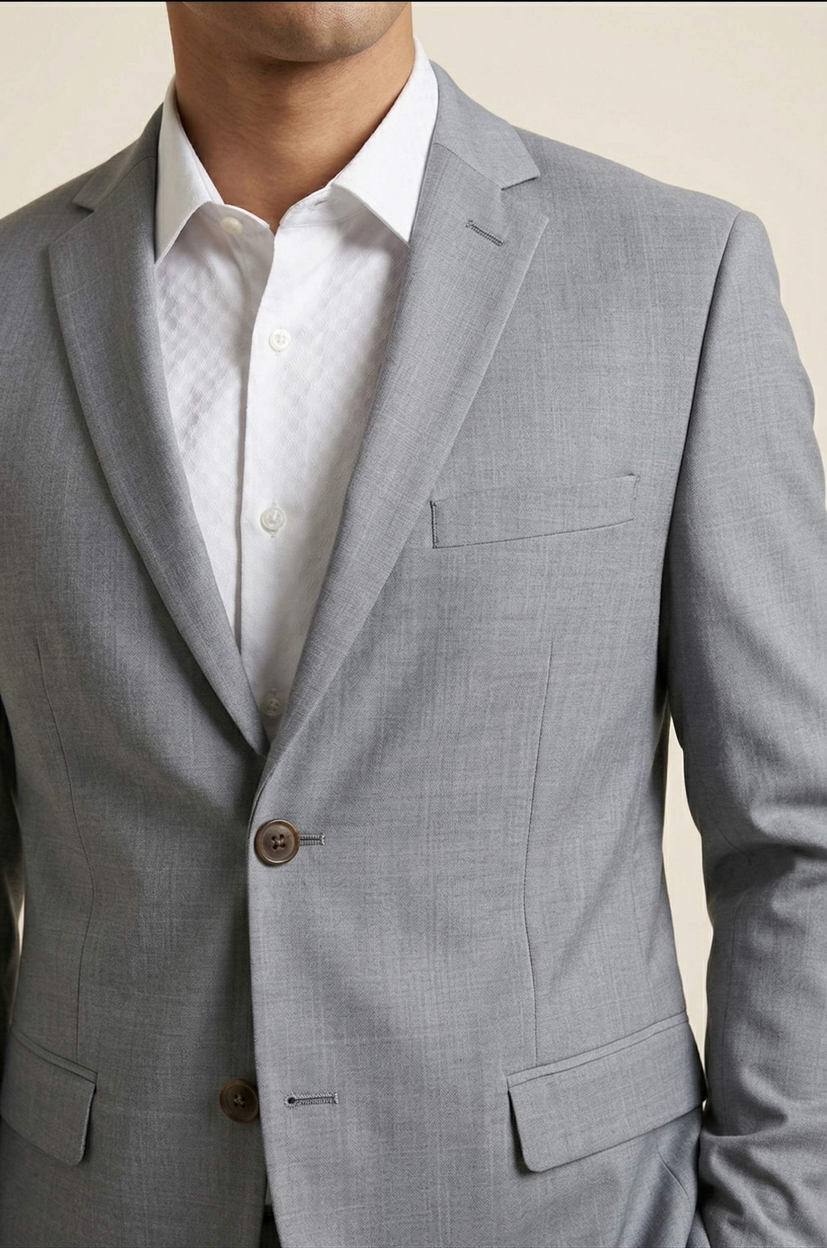 Costume Poliéster Cinza Quadrile