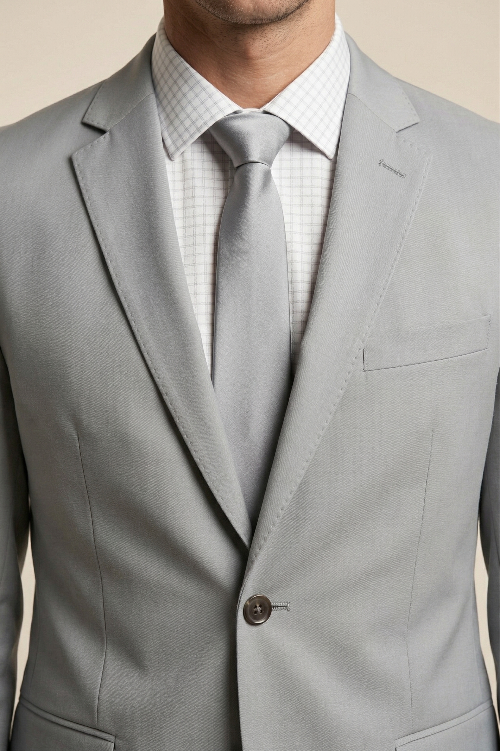 Costume Poliéster Cinza Claro