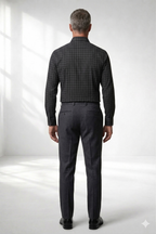 Camisa Social Masculina Riscas Brancas Quadrile